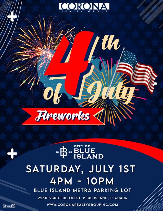 Tomorrow is the day we celebrate the 4th of July!! CRGI Events are ALL FREE!!! 🎇

See you all tomorrow!! 💙 #RealEstate #4thofJuly  #FireworksDisplay #CoronaRealtyGroupInc #Celebration #AllFree #EventIsFree #ChicagoRealEstate #AlexCorona #JaimeBirks #TGIF #HappyFriday