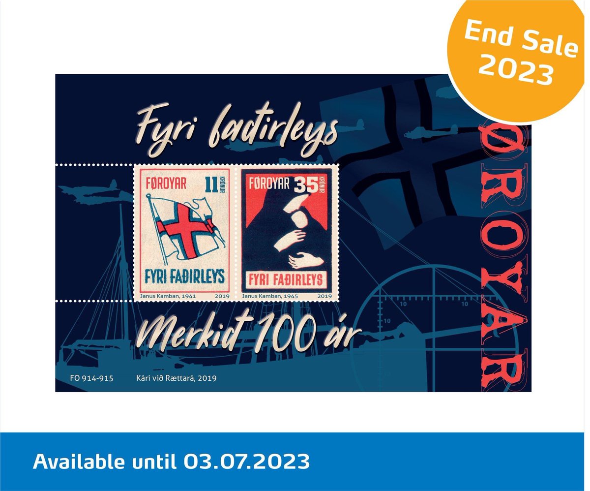 FaroeseStamps's tweet photo. 🔵 End sale 2023: For the fatherless 🔵
During World War II, Faroese residing in Denmark published two charity seals. These seals were sold with the purpose of supporting fatherless children in the Faroe Islands.

👉  Order here: https://t.co/qVzl1gt7jW

 #faroeislandsstamps https://t.co/gasLXZNQLp