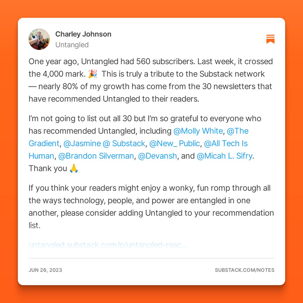 Substack tweet media