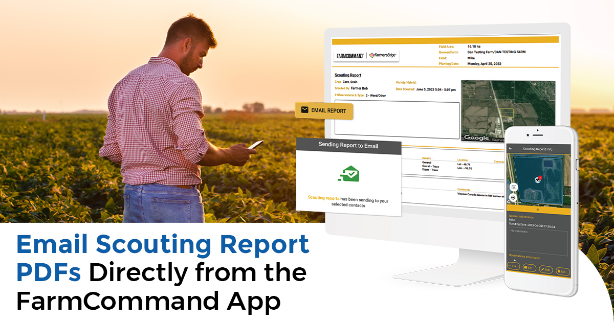 Introducing an exciting new function in FarmCommand: Email Scouting Report PDFs directly from the app! 🌾📲 

Easily share reports with your contacts. To learn more about FarmCommand or schedule a personalized demo, visit: loom.ly/XtGT42M 

#agtech #digitalag #agdata