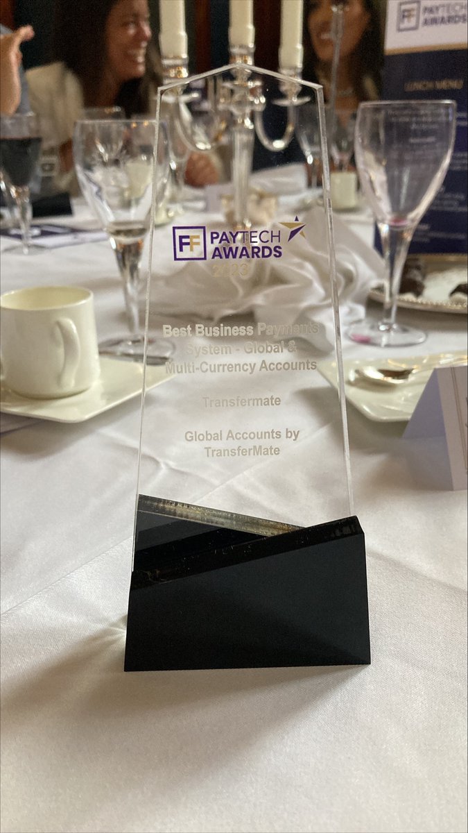 We won! 

Our Global Accounts solution took home the 'Best Business Payments System - Global &amp; Multi-Currency Accounts' prize at the 2023 PayTech Awards.