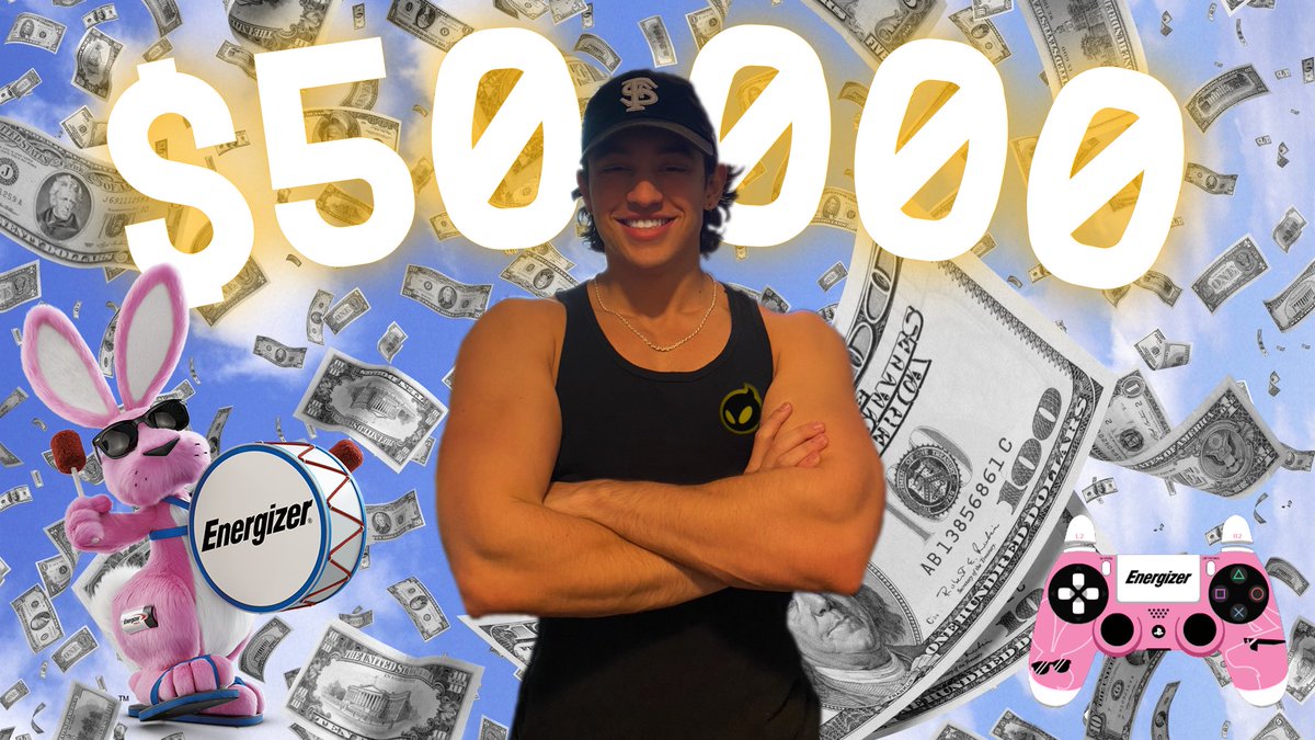Today is the day. $50,000 on the line. 💰
No sleep, no shower, no food, no water, no sleeping, no eating, nothing but ROCKET LEAGUE. 3PM EST
LAST ONE STANDING WINS. 👀
TY <a href="/amustycow/">musty 🐮</a> for the invite 🥰
#ad #EnergizerPartner