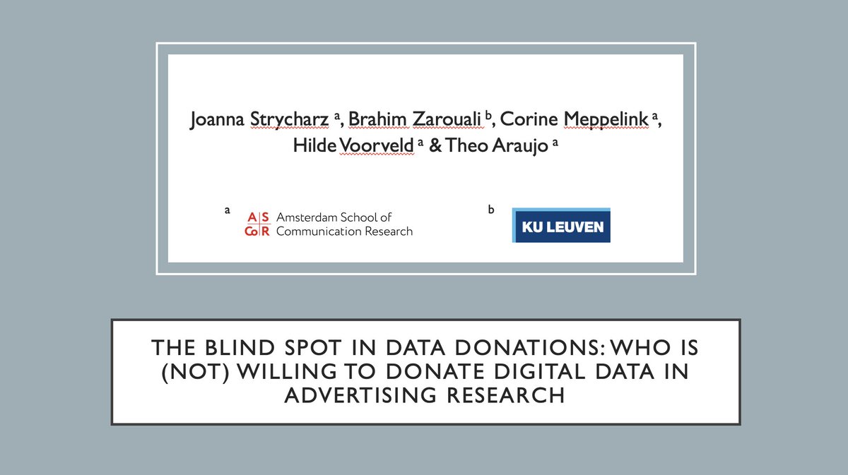 Brahim Zarouali (@brahim_zr) on Twitter photo 🎙Really enjoyed presenting this (methodological) data donation study at #ICORIA2023
🤝Inspiring collab with <a href="/StrJoanna/">Joanna Strycharz</a>, Corine, Hilde & <a href="/theoaraujo/">theo araujo | @theoaraujo@mastodon.social</a>
🔑Key take away: it is a promising comsci-method, but comes with major challenges regarding nonresponse bias
<a href="/UvA_ASCoR/">ASCoR | @UvA_ASCoR@akademienl.social</a> & <a href="/ims_kul/">Inst Media Studies</a> 🎙Really enjoyed presenting this (methodological) data donation study at #ICORIA2023
🤝Inspiring collab with <a href="/StrJoanna/">Joanna Strycharz</a>, Corine, Hilde & <a href="/theoaraujo/">theo araujo | @theoaraujo@mastodon.social</a>
🔑Key take away: it is a promising comsci-method, but comes with major challenges regarding nonresponse bias
<a href="/UvA_ASCoR/">ASCoR | @UvA_ASCoR@akademienl.social</a> & <a href="/ims_kul/">Inst Media Studies</a>