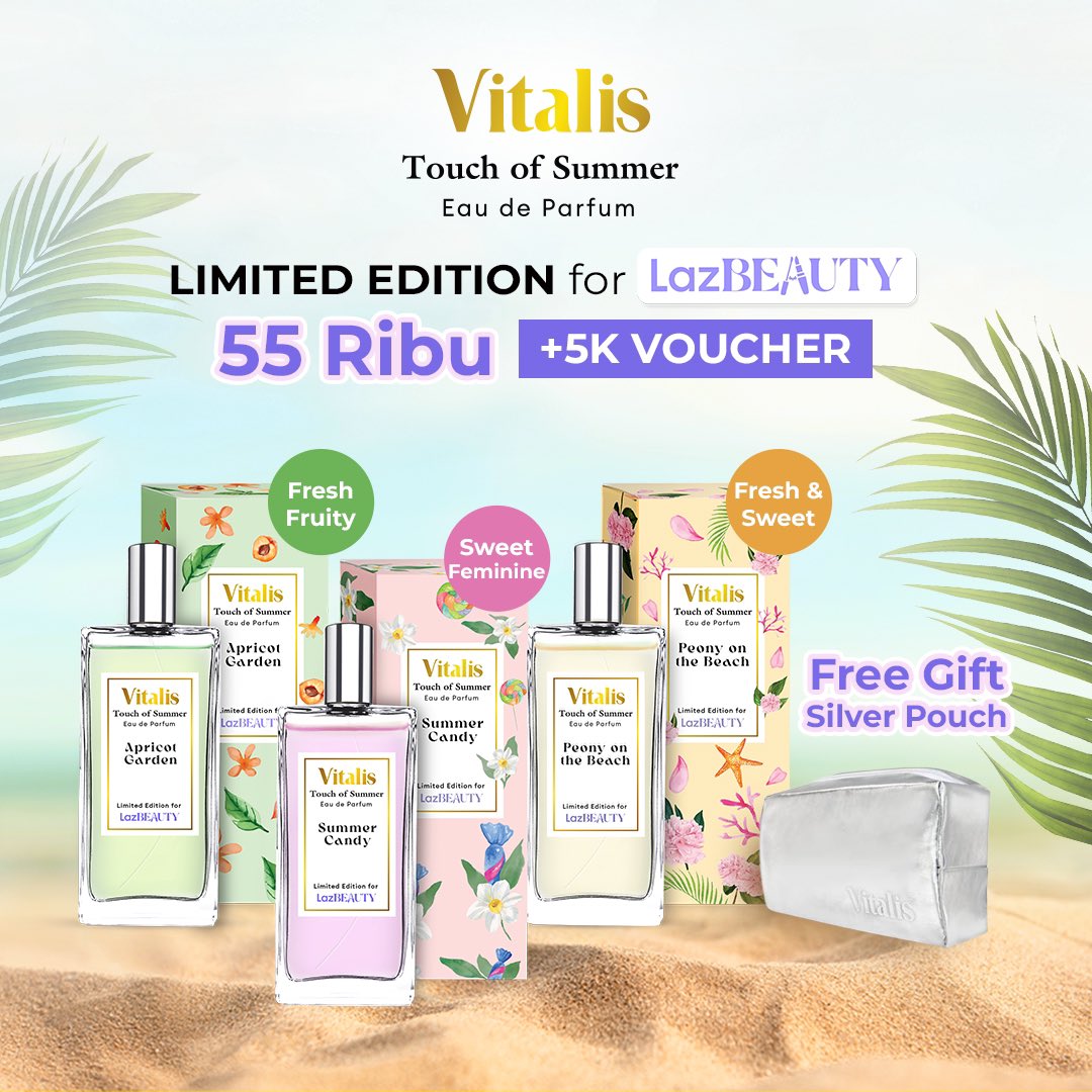 🚨Friendly reminder buat buruan check-out Vitalis Touch of Summers sekarang!🚨

Fix Vitasis bakalan nyesel kalo kelewatan, karena kolaborasi dari Vitalis dan Lazada ini limited edition ya! Get your Vitalis Touch of Summers now sebelum kehabisaaan!🛒💕

#VitalisTouchofSummer