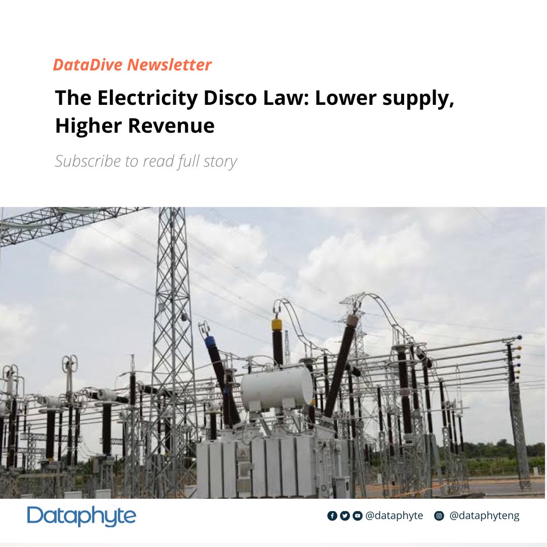 The latest #DataDive newsletter is turning the spotlight on Electricity DisCos🔦 because the relationship between their profits and electricity supply is very, to put it in GenZ language, sus🧐. Want to find out how much the Electricity distribution companies made between Q1 of…