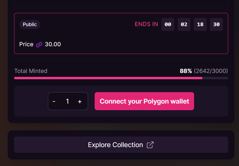 Less than 3 hours to go before the DGPals Polygon Collector’s NFT Mint closes! 

Less than 400 mintable (88% minted!) on <a href="/MagicEden/">Magic Eden 🪄</a> @MEonPolygon 

Go mint at magiceden.io/launchpad/poly…