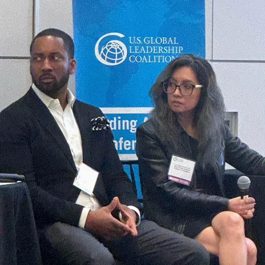 APACC's executive director, Duc Nguyen Abrahamson at the <a href="/USGLC/">USGLC</a> Heartland Summit during a robust panel discussion on keeping Michigan a global economic state. Moderated by <a href="/nezjamal/">Nezar Jamal</a>, with fellow panel members <a href="/_jquarles/">Jonathan Quarles</a> and <a href="/MarianReich1/">Marian Reich</a>