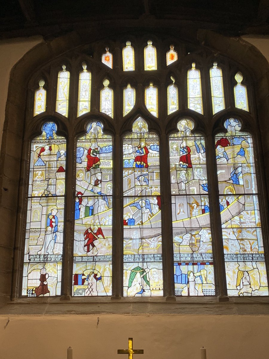 THORNHI's tweet photo. #stainedglasssummer 
A chance to view the stained glass in Thornhill Parish Church Dewsbury. From the stunning medieval to the 
Burlisson and Grylls Victorian ones. Wednesday 11-2 Sundays 230-4. www.Thornhill  https://t.co/Lv3qatti3r https://t.co/fvpajqMXGO