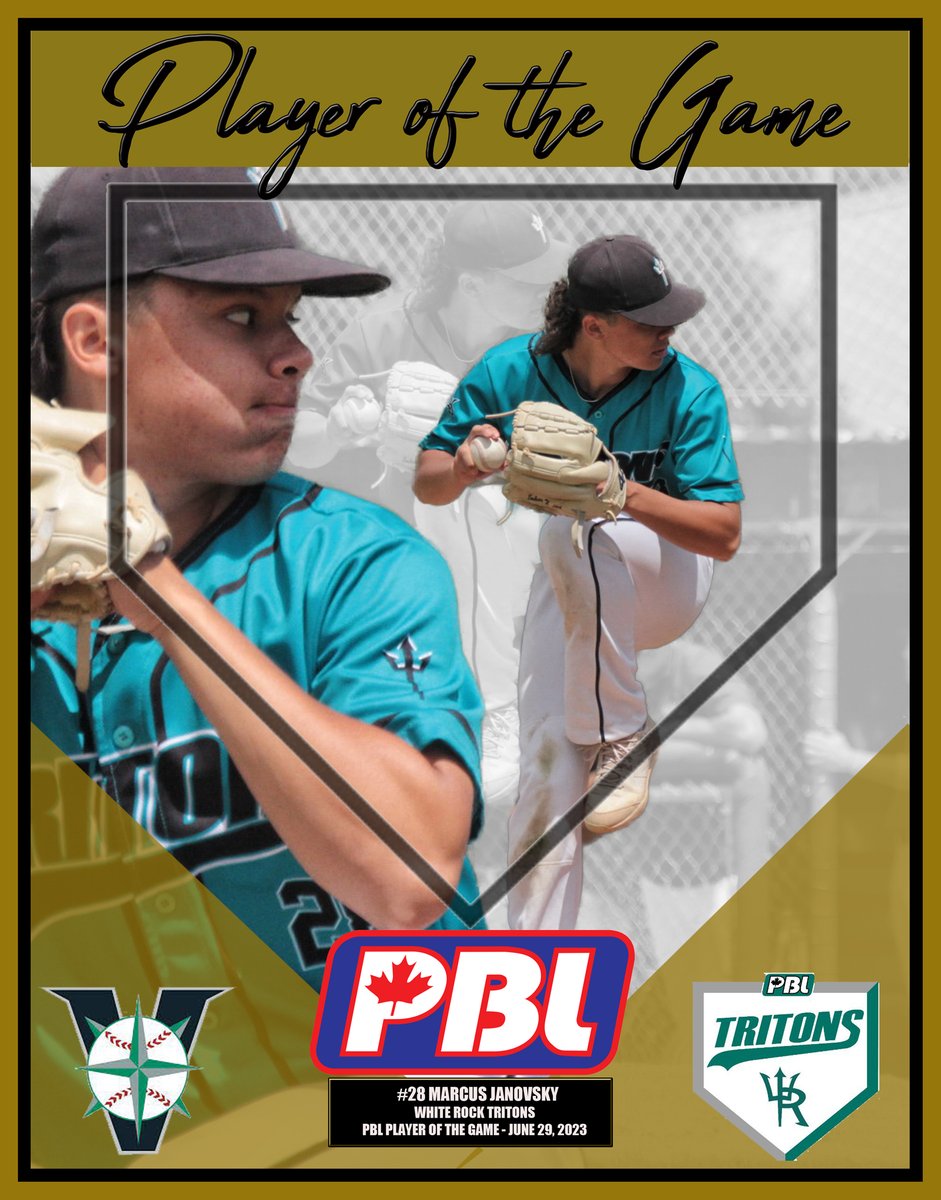 bcpbl1's tweet photo. Yesterday afternoon was the PBL Game of the Week between the @VicMariners and the @wrtritons.

Player of the Game honors went to @marcusjanobsbl 
6IP, 5H, 9K, 0BB

📷@dzuskind https://t.co/KebrmEIzQM
