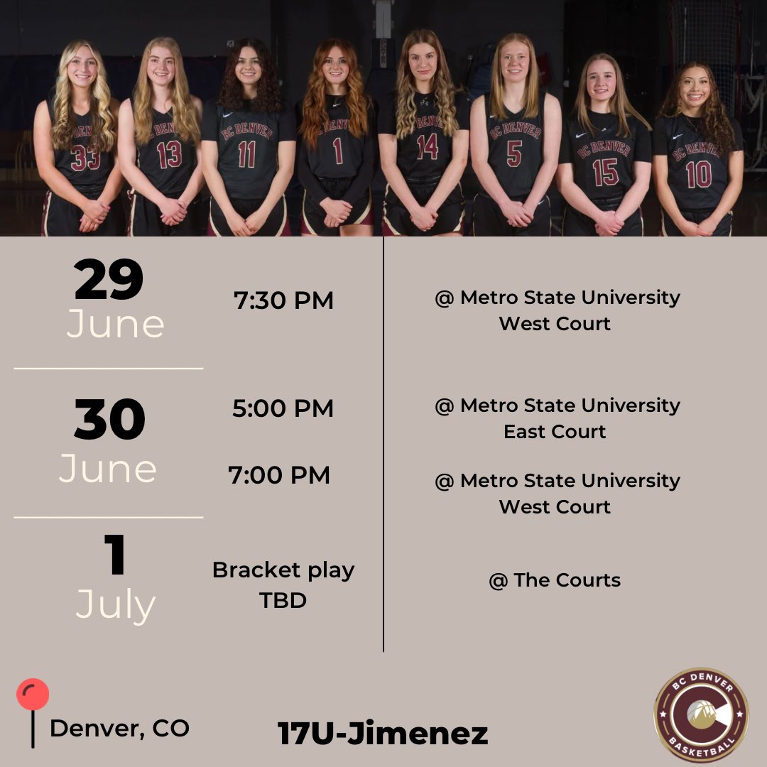 BCDenver_WBB's tweet photo. Whole program is playing today in the Freedom Classic. Here are our schedules! 🏀 https://t.co/TYbAdzaQdI