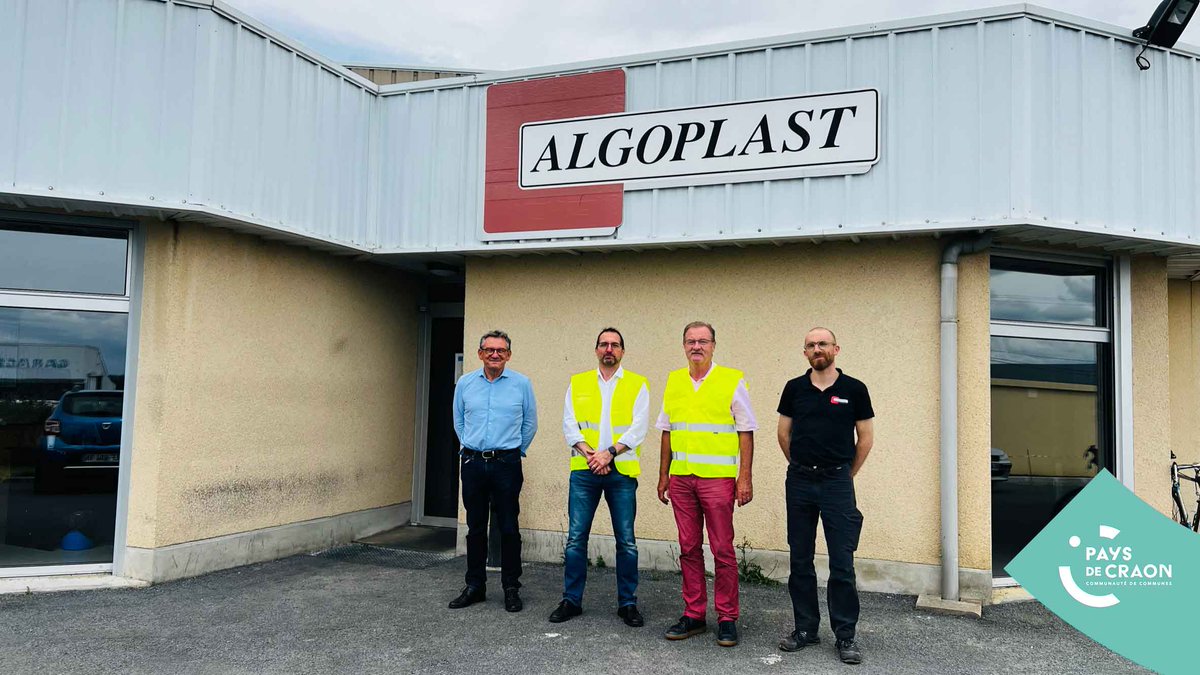 PaysCraon's tweet photo. [ÉCONOMIE] 
➡️L'agrandissement de 740m² de l'entreprise #Algoplast, à Ballots, est terminé. 
🆕La nouvelle ligne d'extrusion alimentée en #matièresrecyclées est installée, permettant à l'usine de doubler sa production tout en optimisant sa consommation d'énergie 🔋

#PaysdeCraon https://t.co/XHMUlBXoGQ