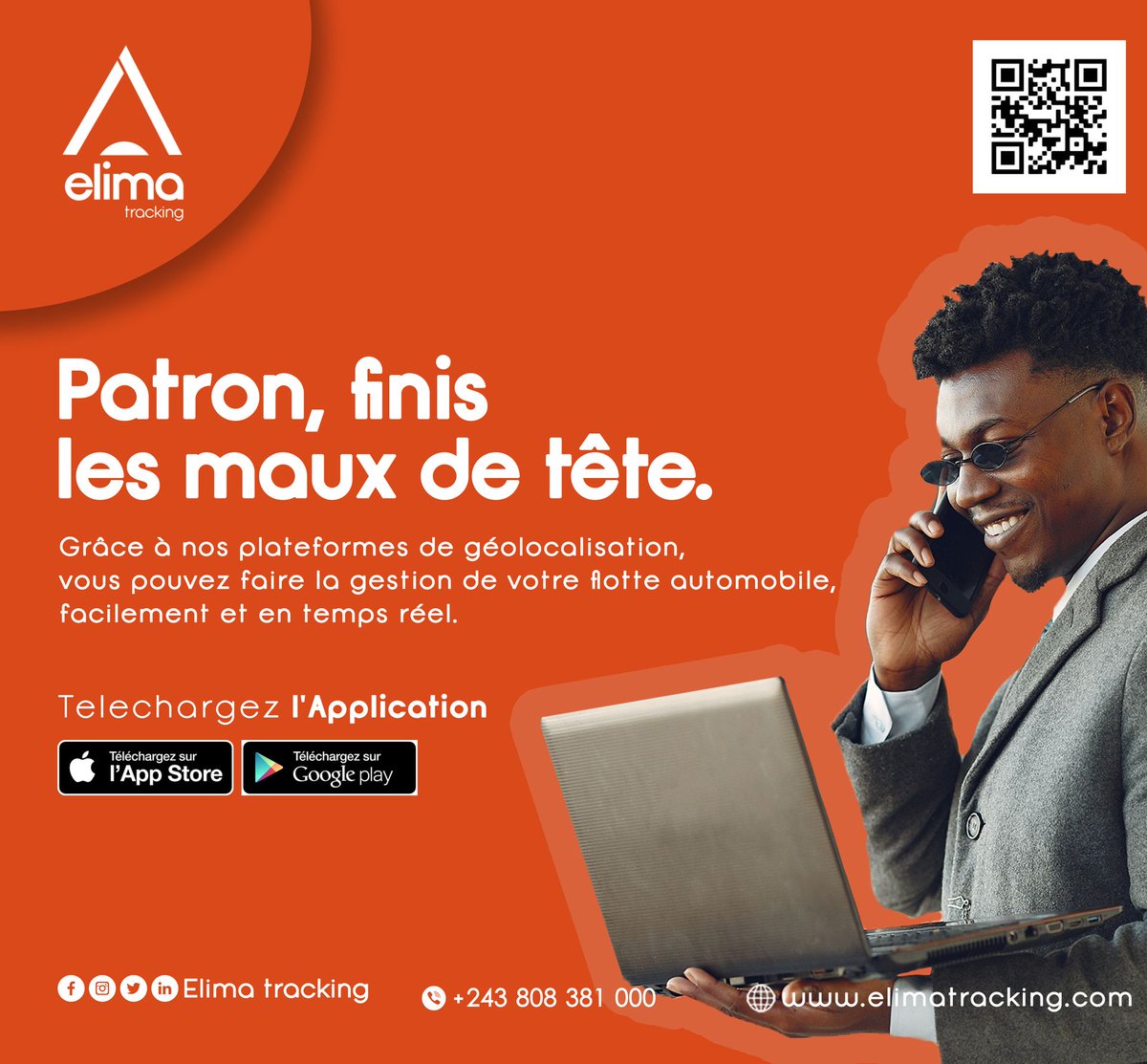 elimatracking's tweet image. Grâce à nos plateformes de géolocalisation, nous vous aidons à localiser votre voiture ou moto facilement et en temps réel.
#Elima #vous tracking #kinshasa #traçage #car #voiture #moto #engins #véhicule #startup #Femme #Mars #bus
elimatracking.com
