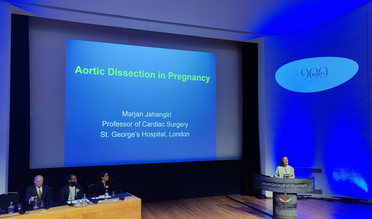THINK__AORTA's tweet photo. More wisdom at #BAVS900 from Prof. Marjan Jahangiri of @StGeorgesTrust talking about #AorticDissection in pregnancy, an often-missed diagnosis which is responsible for 14% of maternal cardiac deaths. #THINKAORTA @mbrrace @RCObsGyn https://t.co/f2MuSZZXYq
