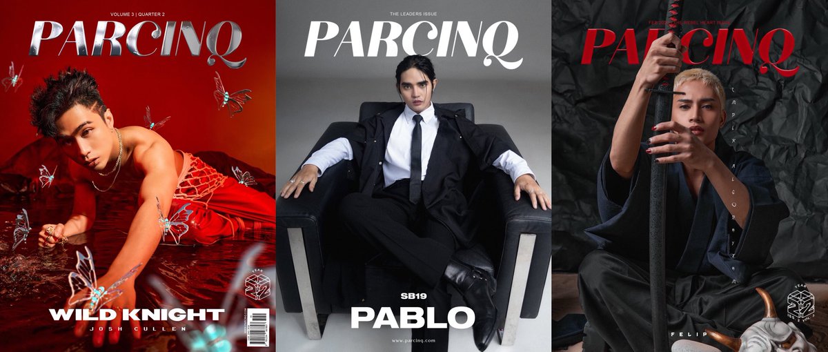 SB19’s Alpha Line ( Rapper line) and their Parcinq Magazine issues!! So proud of you SeJoKen!! 💜❤️🖤

3/5 waiting for Stell and Jah’s turn!! 💙

@SB19Official #SB19 
#SB19_PABLO #SB19_JOSH #SB19_KEN  @imszmc @JoshCullen_s @felipsuperior