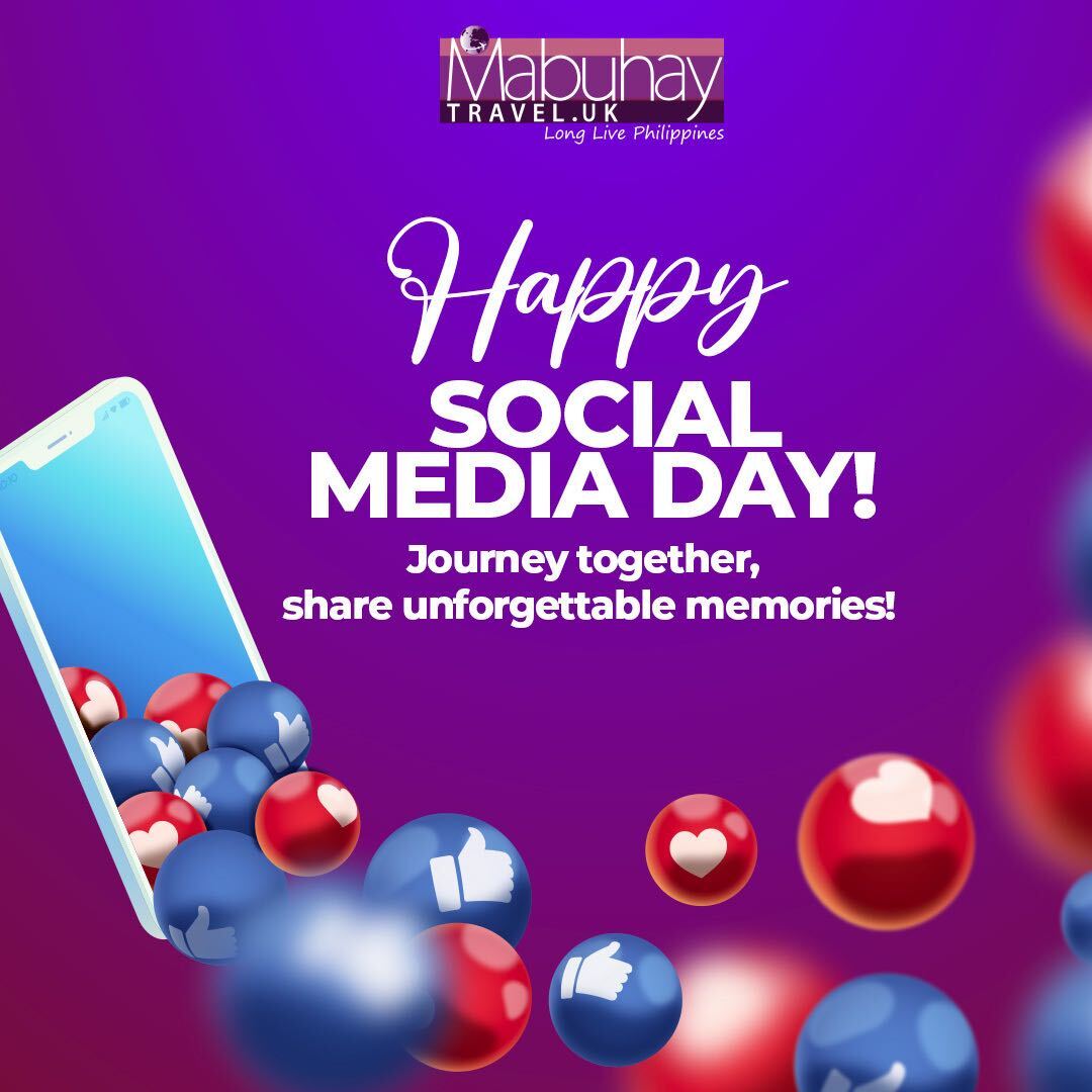 Unlocking the world through a single tap. Happy Social Media Day from Mabuhay Travel! 🤩

#Travel #SocialMediaDay #SocialMediaDay2023 #Twitter #SocialMedia #WorldSocialMediaDay #mabuhaytravel