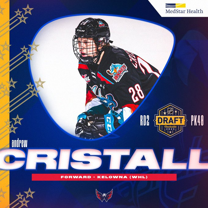 Mazel Tov to #Vancouver Talmud Torah alum @AndrewCristall on being drafted to the Washington @Capitals! 🏒🤩

What a proud moment for Vancouver's & all of #Canada's Jewish community! #NHLDraft2023