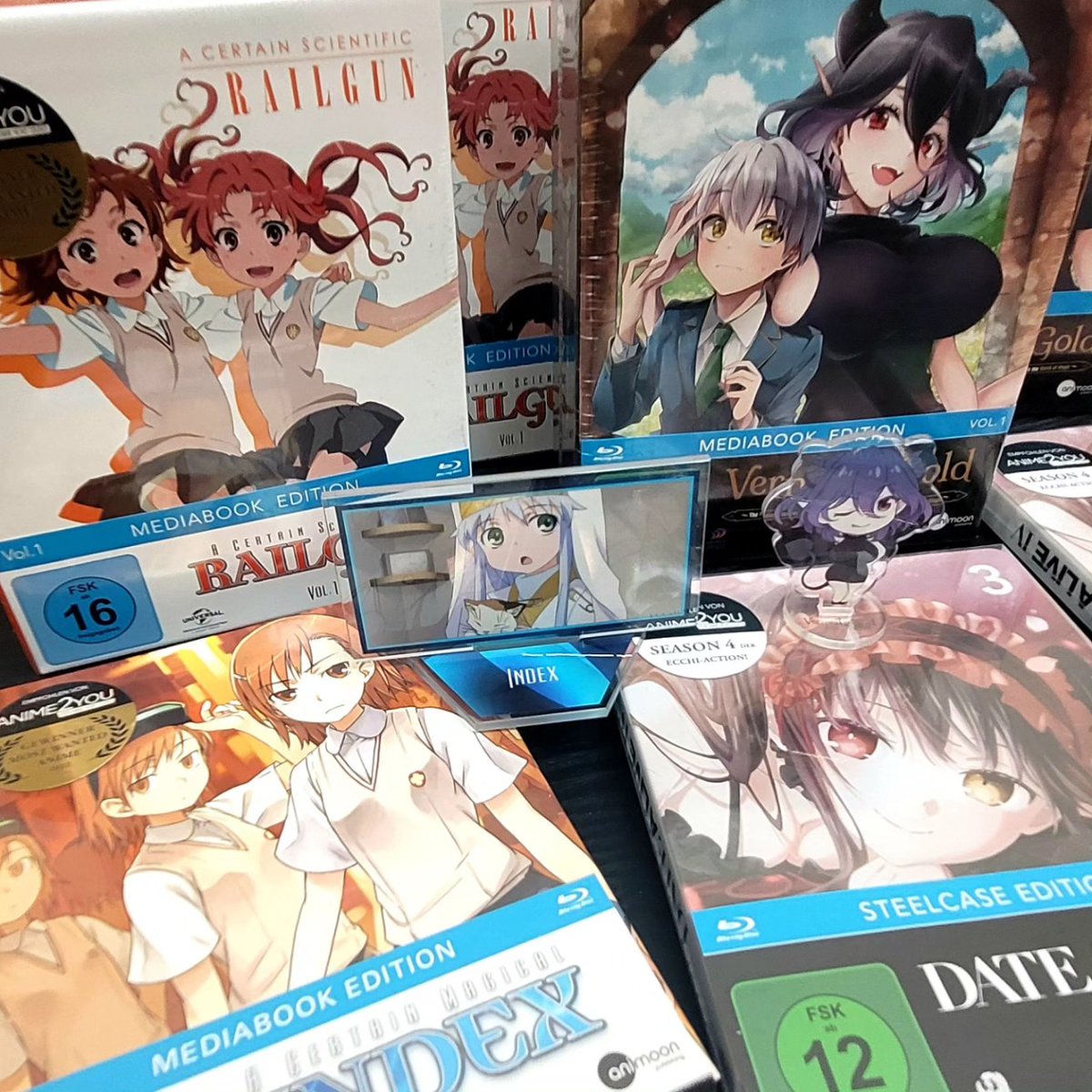 AniMoonAnime's tweet photo. Seht mal, was wir gestern noch rechtzeitig auf dem Weg zur Dokomi abholen konnten! 😍🥰
#ACertainScientificRailgun #mikotomisaka #acertainmagicalindex #vermeilingold #datealive4 #DateALiveIV https://t.co/1i9ReffxEL