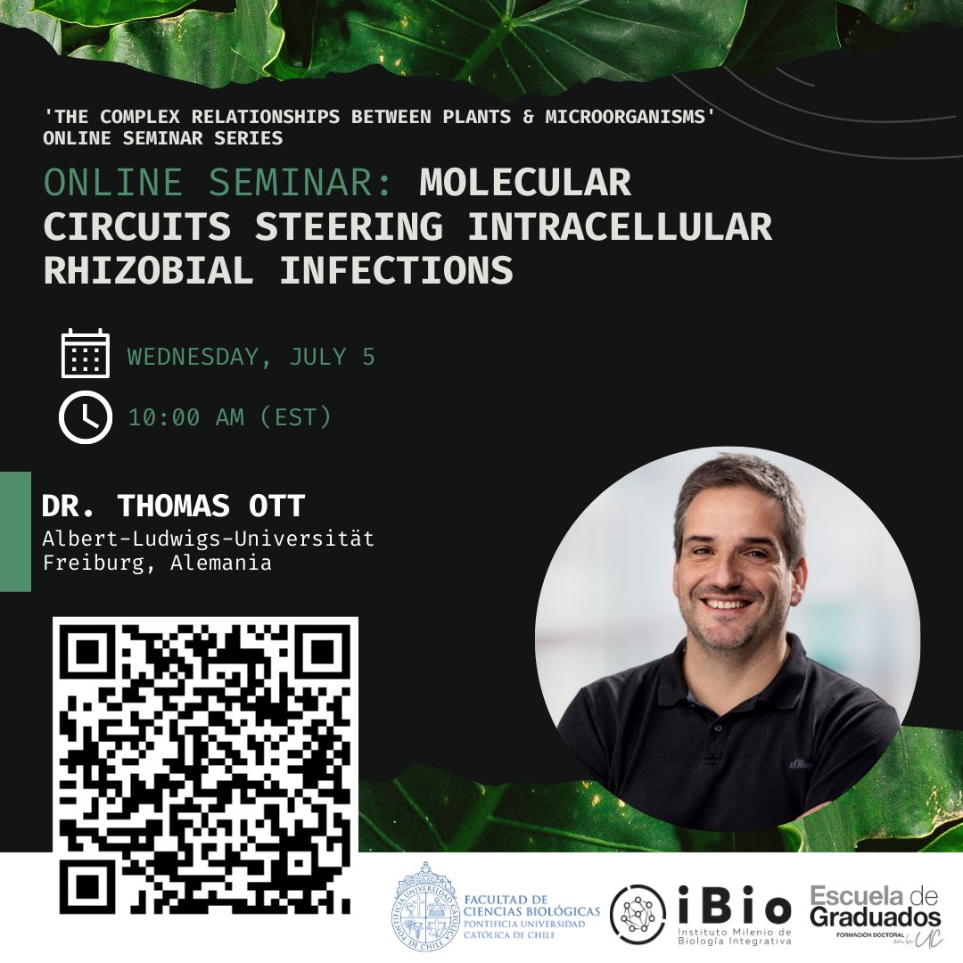 Instituto Milenio de Biología Integrativa 🌱 (@ibiochile) on Twitter photo SEMINARIO | Continuamos con la serie de seminarios, tenemos el agrado de invitarlos a la próxima charla presentada por el Dr. Thomas Ott (@OttLab_Freiburg), de la <a href="/UniFreiburg/">Universität Freiburg</a> 🙌🏼
Para unirte a la charla: zoom.us/j/97318637763?… SEMINARIO | Continuamos con la serie de seminarios, tenemos el agrado de invitarlos a la próxima charla presentada por el Dr. Thomas Ott (@OttLab_Freiburg), de la <a href="/UniFreiburg/">Universität Freiburg</a> 🙌🏼
Para unirte a la charla: zoom.us/j/97318637763?…