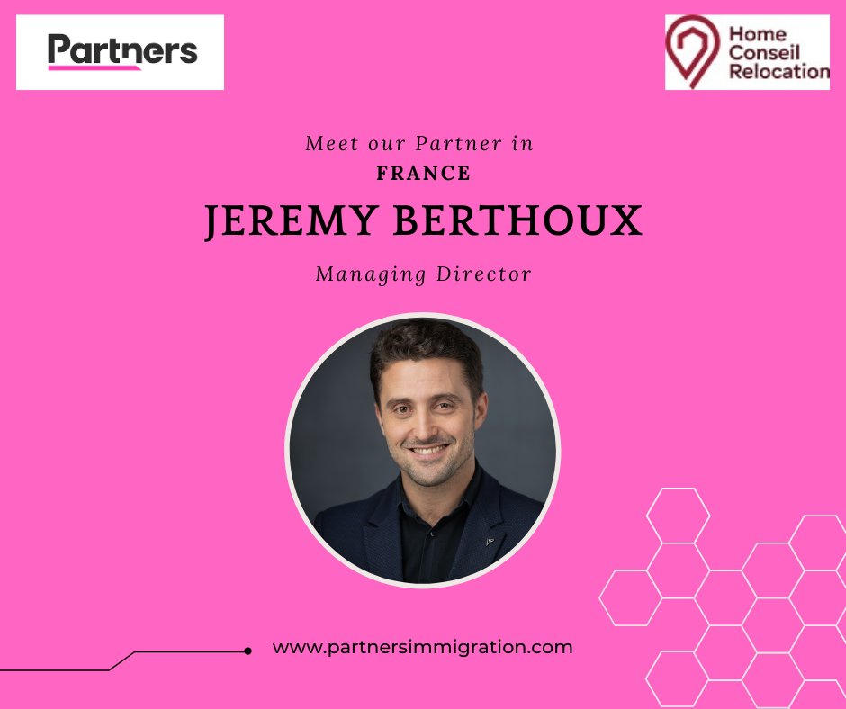 As we continue our tour of the actual members of Partners Immigration Network, we are happy to present Jeremy Berthoux from Home Conseil Relocation in #France

#JeremyBerthoux #PartnersImmigration #PartnersImmigrationNetwork #Immigration #WorkPermits #GlobalNetwork