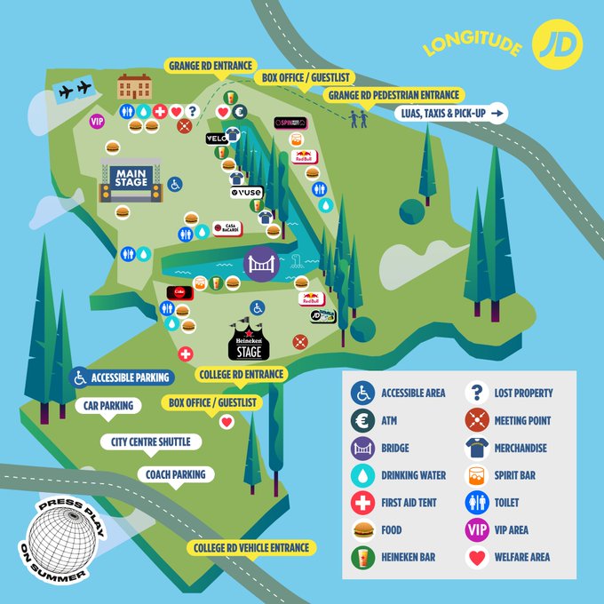 Longitude Festival map