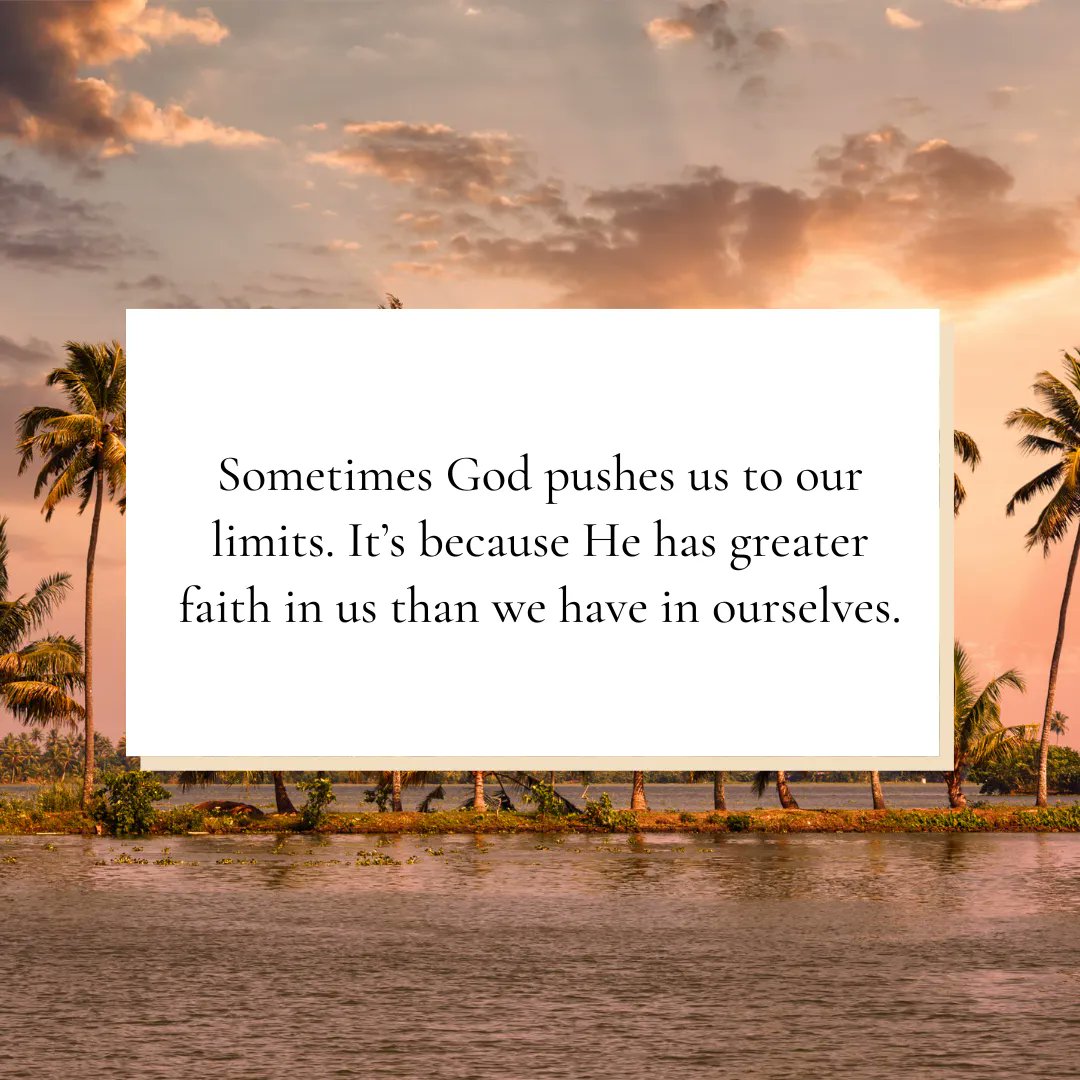Life's challenges are not meant to break us, but to awaken the strength and resilience that lies within. God's belief in our capabilities empowers us to overcome even the most daunting challenge. Have faith and trust that God is with you in both the storm and the peace! #TrustGod