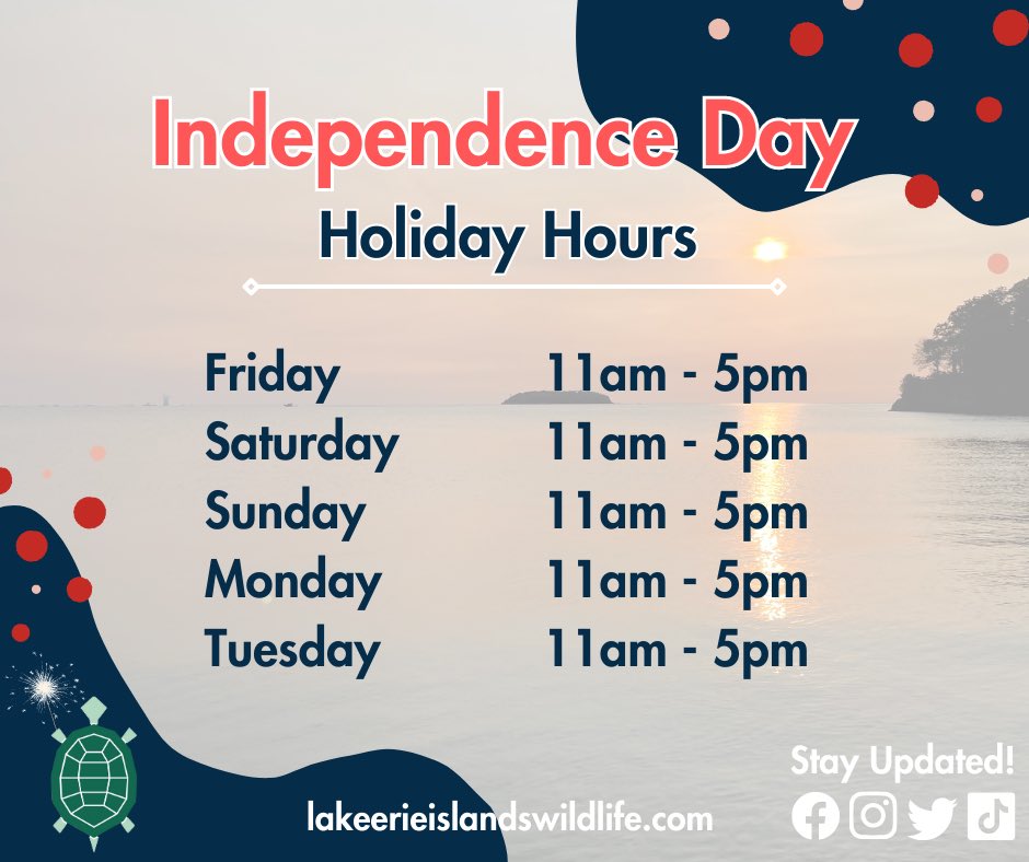 LEINWC2's tweet photo. 🎆🎈🇺🇸 The holiday weekend has arrived! We’ll be open an extra day on Sunday from 11am - 5pm, so make sure to stop by!🇺🇸🎈🎆

#putinbay #lakeerie #longweekend #familyfun https://t.co/D3na0f0YqT