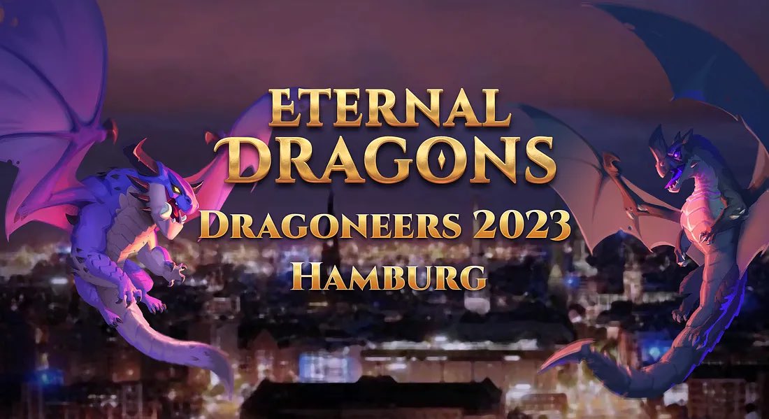 eternaldragons's tweet photo. Just under 24 hours until the Dragoneers 2023 Hamburg Event kicks off! 🥳🐉

The excitement is building Dragoneers! Can you feel it?!

Check out all the details here: https://t.co/OVFcGSrDmK

#EDHamburg2023 #EternalDragons #Web3Gaming https://t.co/dW3u14Z8a5