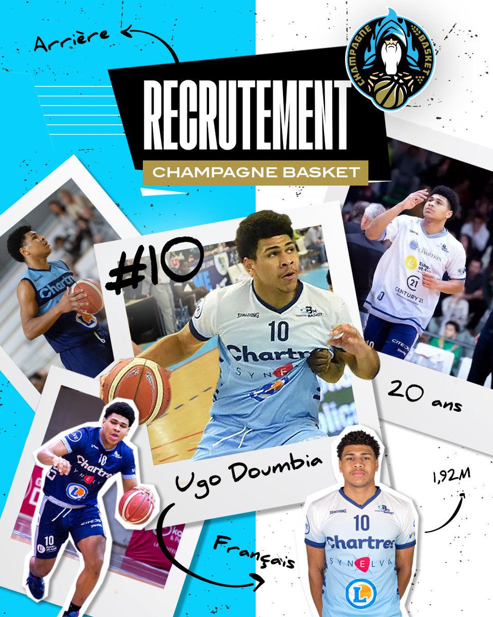 Le jeune arrière, Ugo Doumbia (20 ans – 1m92) natif du Chesnay (Yvelines) jouera en Champagne la saison prochaine 💪

Le poste 1/2 prometteur et polyvalent, rejoindra l’entente marnaise après la campagne 2023 de l’équipe U20 France pour laquelle il est sélectionné 🇫🇷