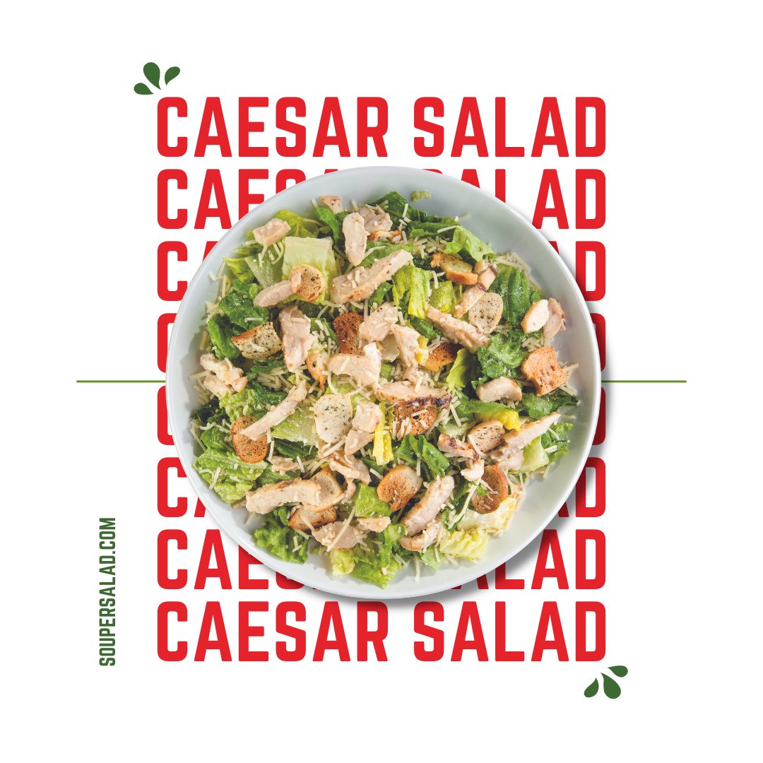 SouperSalad's tweet photo. Caes-ar the day!....sorry. #notsorry
#salad #salads #salade #salada #saladejantar #saladbowl #Saladas #saladtime  #saladlover  #saladbar #saladbuah #saladdressing #saladlife #saladdays #saladanopote #saladedefruits #Soup #soupe #soups #soupoftheday #souplesse https://t.co/rpEfCdfbK1