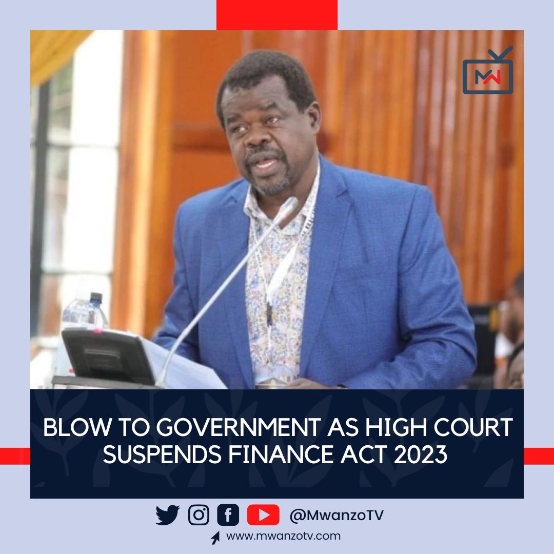 BREAKING: The High Court has suspended temporarily the implementation of the Finance Act, 2023 from taking effect for a week. This follows a petition tabled by Busia Senator Okiya Omtatah challenging the Finance Act, 2023 seeking to have some sections of the law purged. #KENYA
