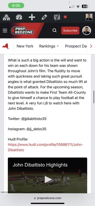 jjdibattisto35's tweet photo. Thank you @didomenicomatt5 and @PrepRedzone for writing this article, I appreciate it. https://t.co/PxbfeiSDmA