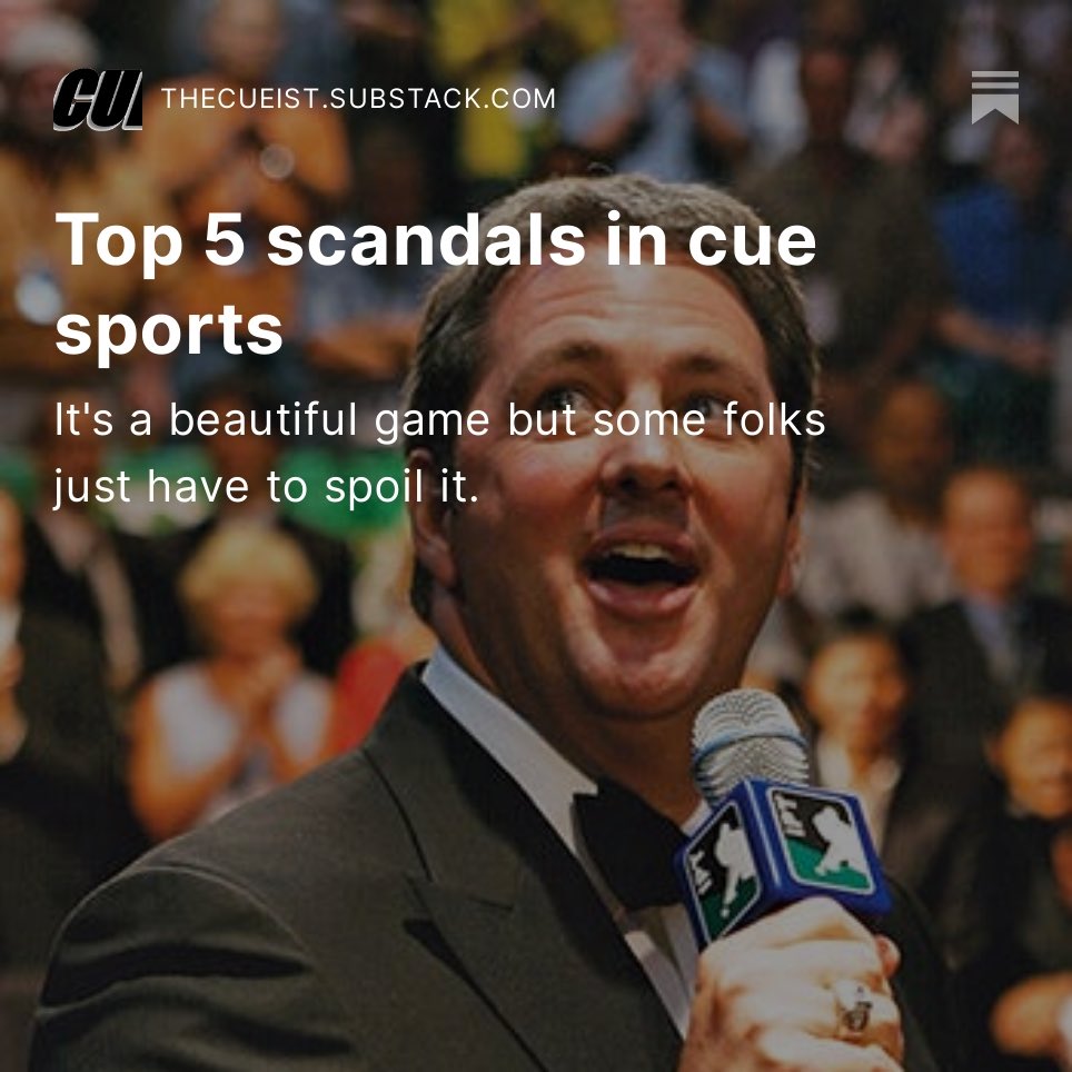 _theCueist_'s tweet photo. Top 5 scandals in cue sports
https://t.co/I8F4I382jv
#billiards https://t.co/MENAFZ8mU9