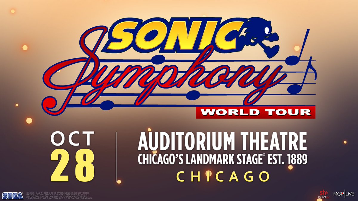 Auditorium Theatre (@auditoriumchgo) on Twitter photo Tickets for <a href="/sonic_hedgehog/">Sonic the Hedgehog</a> are on sale now. This concert will take you on a musical journey through the colorful world of Sonic the Hedgehog. Relive your favorite Sonic moments, brought to life by a full symphony orchestra.
Tickets & more info: auditoriumtheatre.org/events-details⦠Tickets for <a href="/sonic_hedgehog/">Sonic the Hedgehog</a> are on sale now. This concert will take you on a musical journey through the colorful world of Sonic the Hedgehog. Relive your favorite Sonic moments, brought to life by a full symphony orchestra.
Tickets & more info: auditoriumtheatre.org/events-detailsā¦