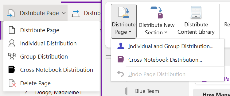 LizzieLh's tweet photo. If you know me, you know that I love and advocate for #OneNote at all times! I've had to do the switch from Windows 10 to Desktop version with the vertical tabs - which has been pretty good, but what's up with page distribution in Class Notebook!? I can't just distribute to all? https://t.co/mLDtSxrBh3