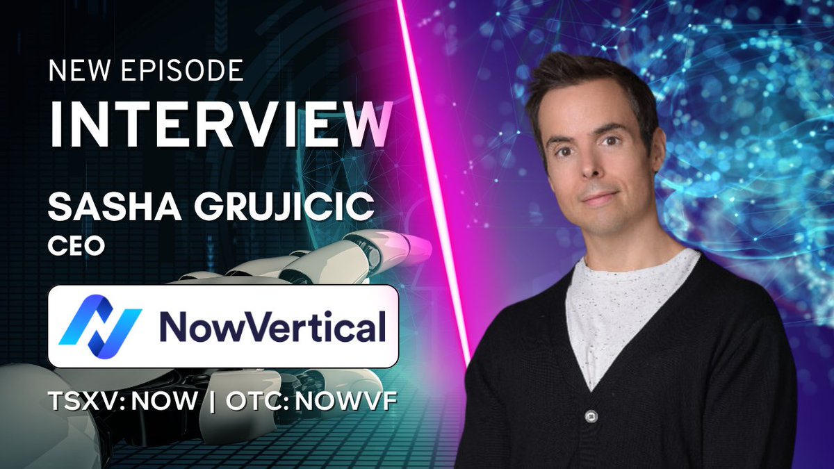 TokStocks's tweet photo. For those that missed it, here's our recent video interview of NowVertical Group's CEO Sasha Grujicic

🎙️https://t.co/9z5FVElK2R

$NOW.V #AI #VerticalIntelligence #Tech #Saas #TSXV https://t.co/vINNw0rIVQ