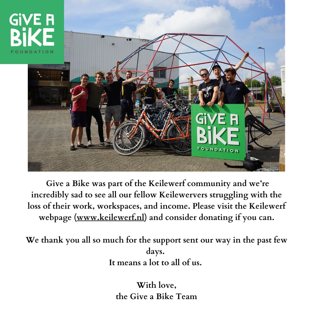 Give_Bikes's tweet photo. 💚 Thank you all for your offers to help. We've just launched our crowdfunding campaign: https://t.co/pNbdrfVS0E https://t.co/n54neQujpe