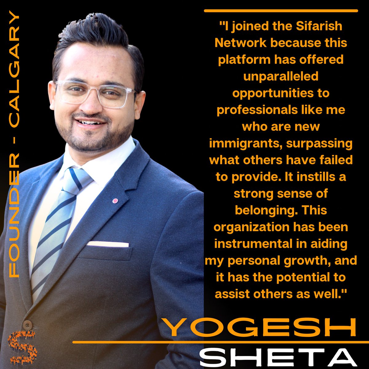 Welcome to this week’s #FounderFriday! This week, we feature Yogesh Sheta.

#sifarish #community #connection #collaboration #southasian #business #professional #support #growth #yeg #yyc #yvr #corporateinsurance #insuranceplanning  #investments #taxplanning #financialplanning