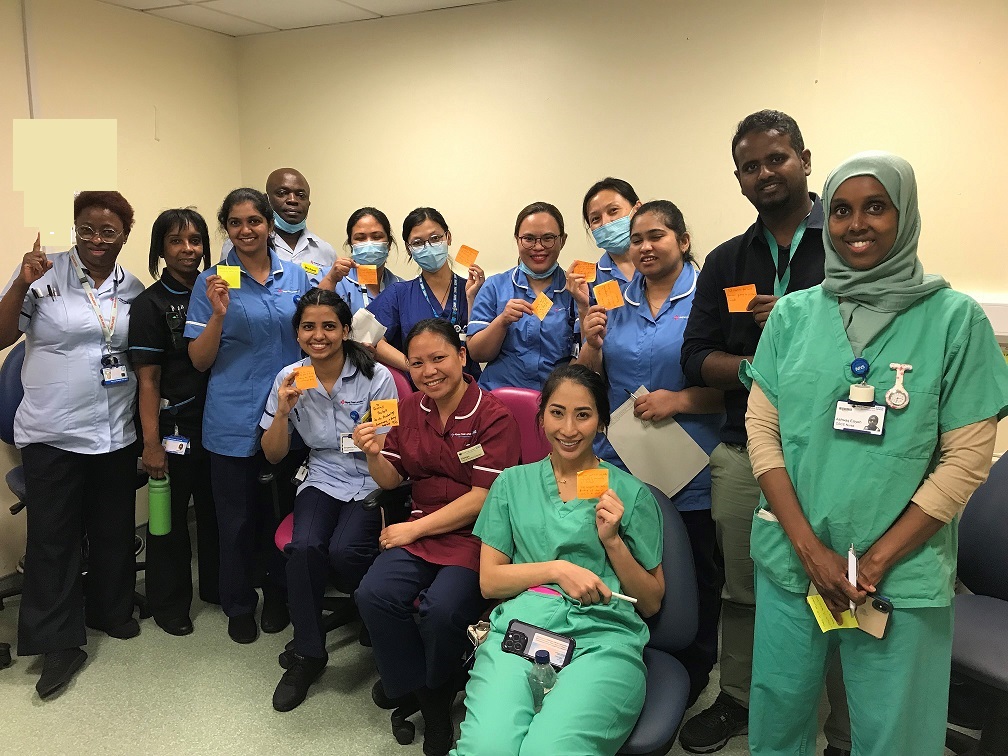 RFLCPGPathways's tweet photo. Thank you to the Nurses in Charge at Royal Free who have committed to two actions next week to improve patient flow on their wards. It was a pleasure to meet you and hear about how you are supporting our patients with getting back home early @patwizzbut1 @RFHRebecca https://t.co/neV5Pz2KDH