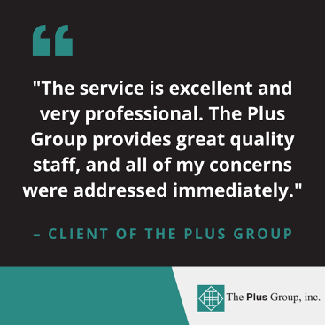 jseelander's tweet photo. Thank you to our valued client for the glowing testimonial!

Upgrade your staff and partner with us today!
https://t.co/bThsTjTPC2 

#ThePlusGroup #CareerOpportunities #Hiring #GetBackToWork #Recruiting #JobHunt #NewJob #Staffing #StaffingServices #DirectHire #TempStaffing https://t.co/WgOKT3hmz8