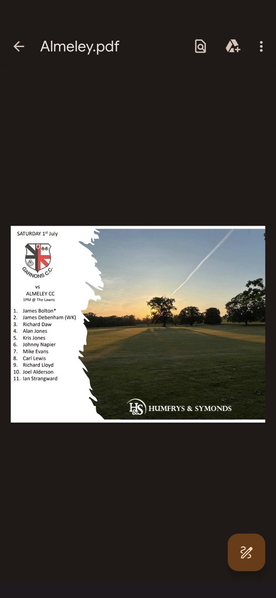 Garnons CC tweet media