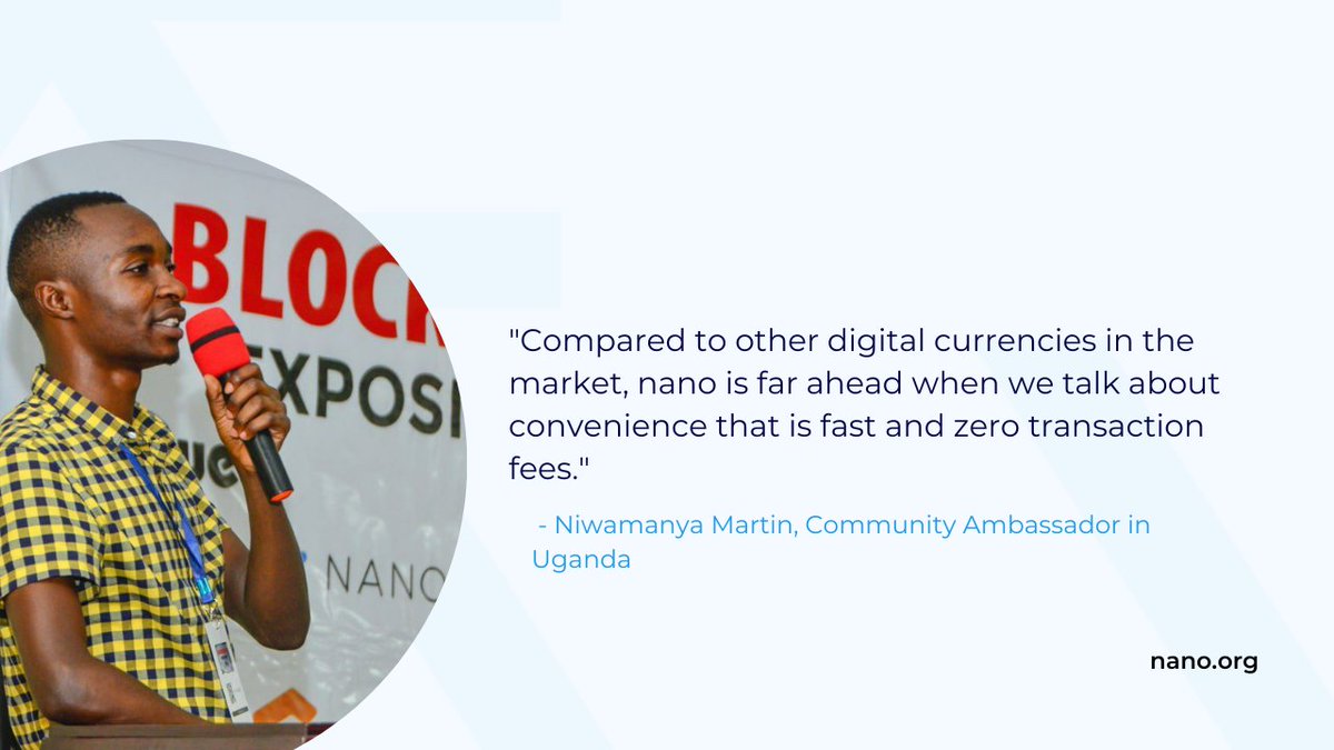 nano's tweet photo. Our ambassador in Uganda, Niwamanya Martin (@NiwamanyaMarti6) has been doing amazing work spreading awareness of #nano $XNO in #Uganda!

Hosting nano meetups, presenting nano at blockchain events, and even introducing @SafeBoda drivers to nano! 🙌  

Nice work, Martin! https://t.co/Nq6zlMAjeK