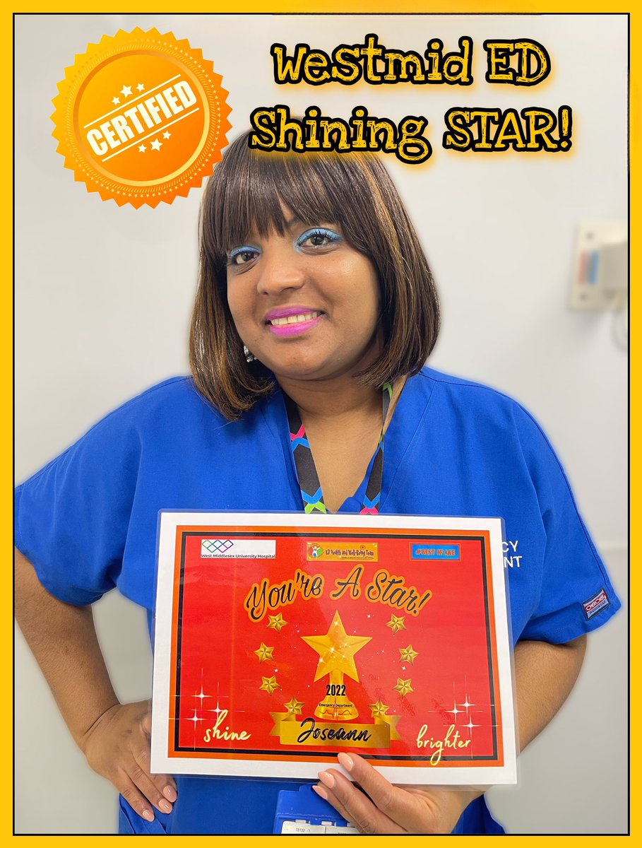 EDWmuh_HWteam's tweet photo. Junior Sister Joseann is our featured Westmid ED Shining STAR of the day! Very supportive of her peers and responsive to the needs of both her juniors and patients! A Certified ED STAR! #wellbeing #EDSTAR https://t.co/pC0NaFiCyZ