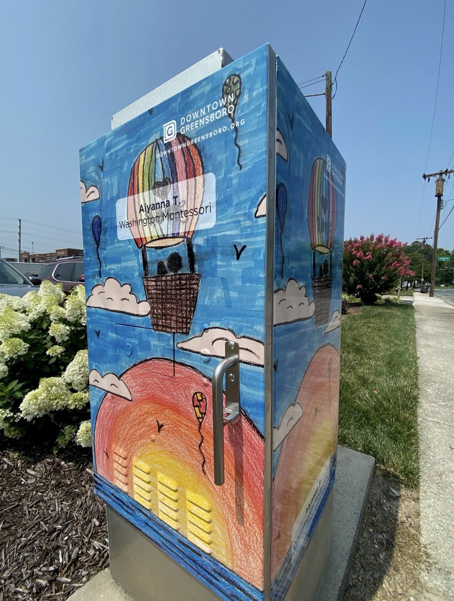 Washington Student Summer Spotlight: Congratulations to Aiyanna who is an art contest winner. Her artwork is now on display on a downtown GSO electrical box at the intersection of Eugene St. and Fisher Ave.