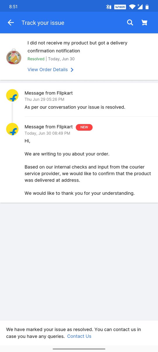 WTF Flipkart seriously? I didn't even recieved the product and you are marking it resolved? And when did I confirm that I received the product? pathetic! @flipkartsupport @Flipkart @Trolling_isart @stufflistings @geekyranjit @AmreliaRuhez