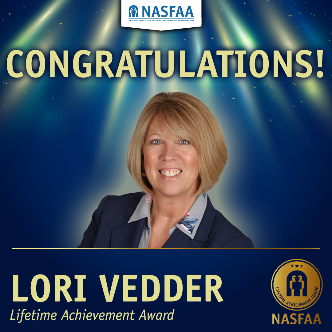 nasfaa's tweet image. The next Lifetime Achievement Award winner at #NASFAA2023 is Lori Vedder, interim vice provost of enrollment management &amp;amp; director of financial aid at @UMFlint 🏆 #NASFAA2023