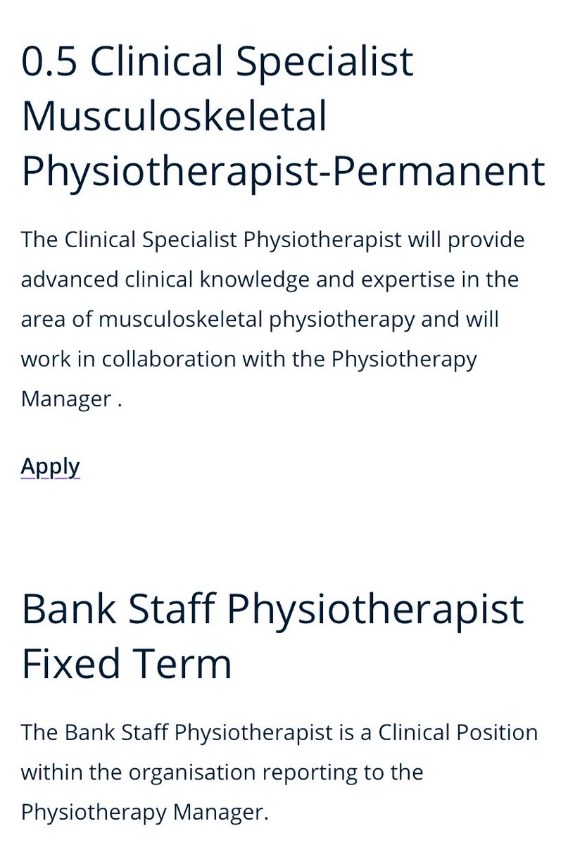 yvonnepburke's tweet photo. Come join our expanding physiotherapy team… 2 new roles available in St Vincent’s Private Hospital see https://t.co/Ry4WDo0SQU for more details. https://t.co/zG0fQ99TqV
