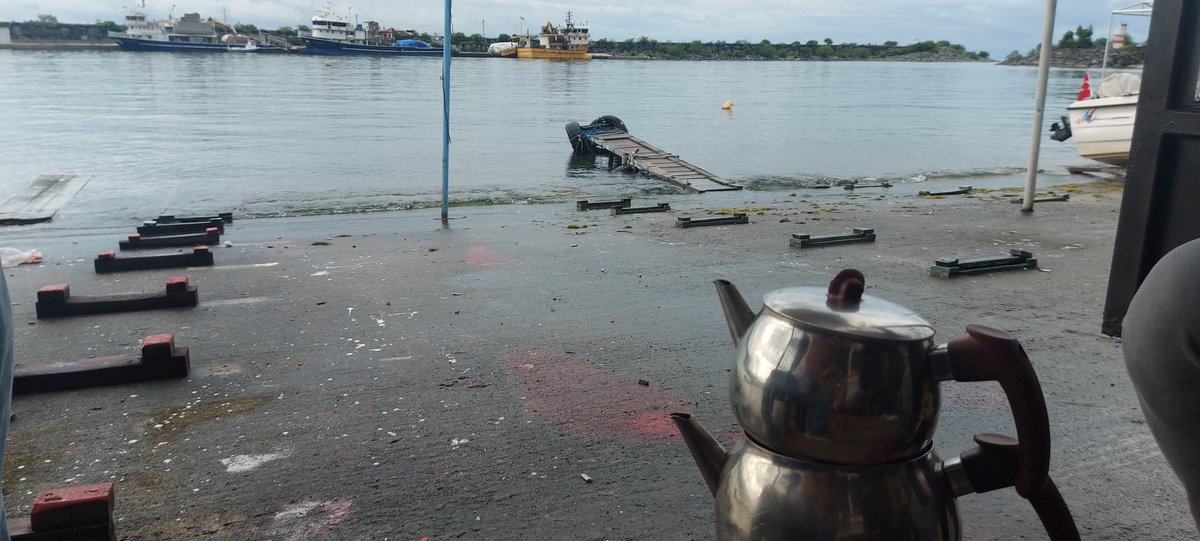 Bugün yağmur yağdı balık yok, limanda dostlarla çay keyfi var