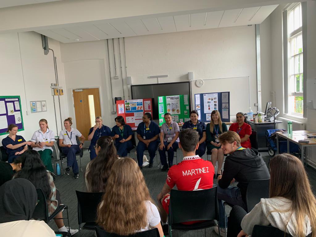 A big thank you to the panel of health professionals who gave up their time to answer LOADS of questions from our students.