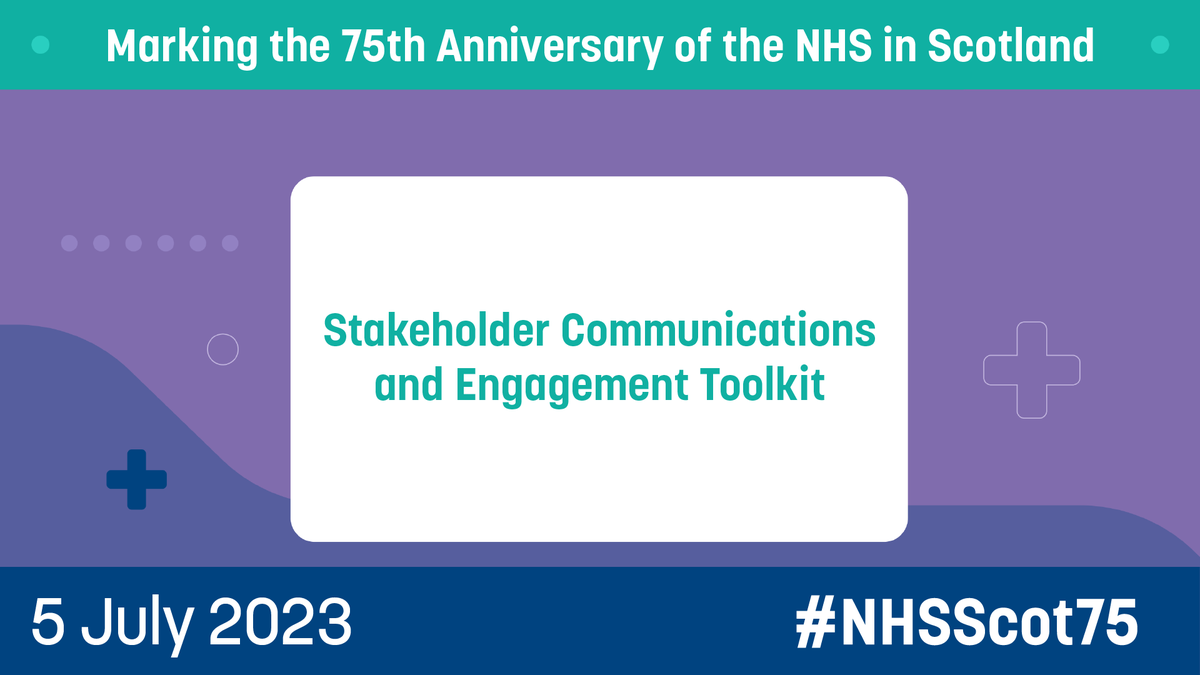 To help mark the 75th Anniversary of the NHS in Scotland, we’ve developed a Stakeholder Communications and Engagement Toolkit which includes Key Messages, Ways to Celebrate, Social Media and Digital Assets and much more #NHSScot75 nhsscotlandevents.com/75th-anniversa…