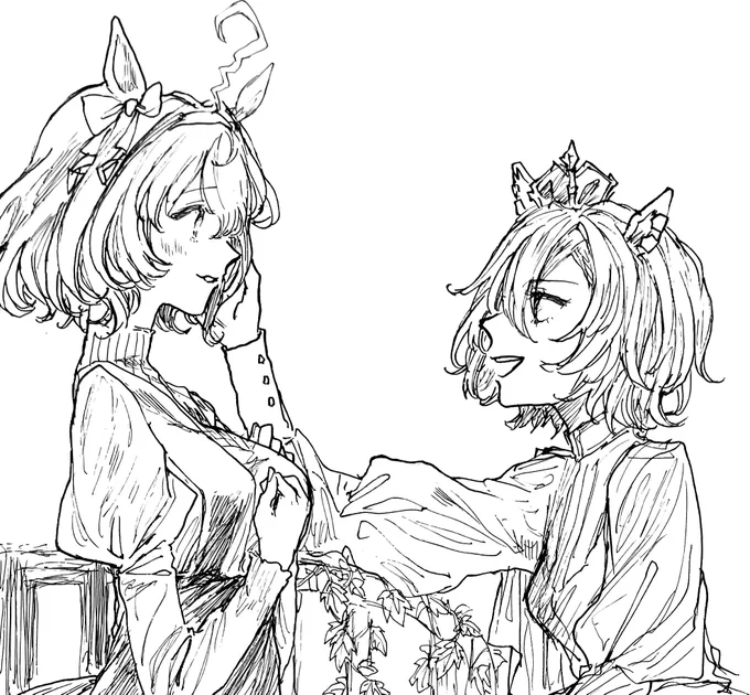 これは今回一瞬だけ登場するロミジュリなオペドトちゃん いつかこのふたりのお話も描いてみたい 